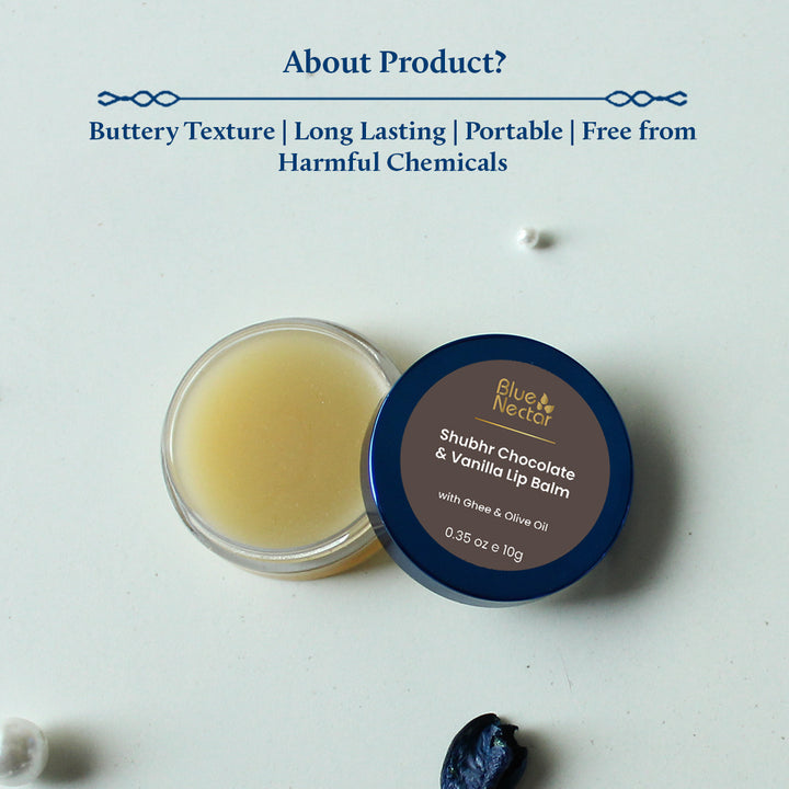 Blue Nectar Lip Balm is long lasting, free from harmful chemical, buttery soft and very hydrating.