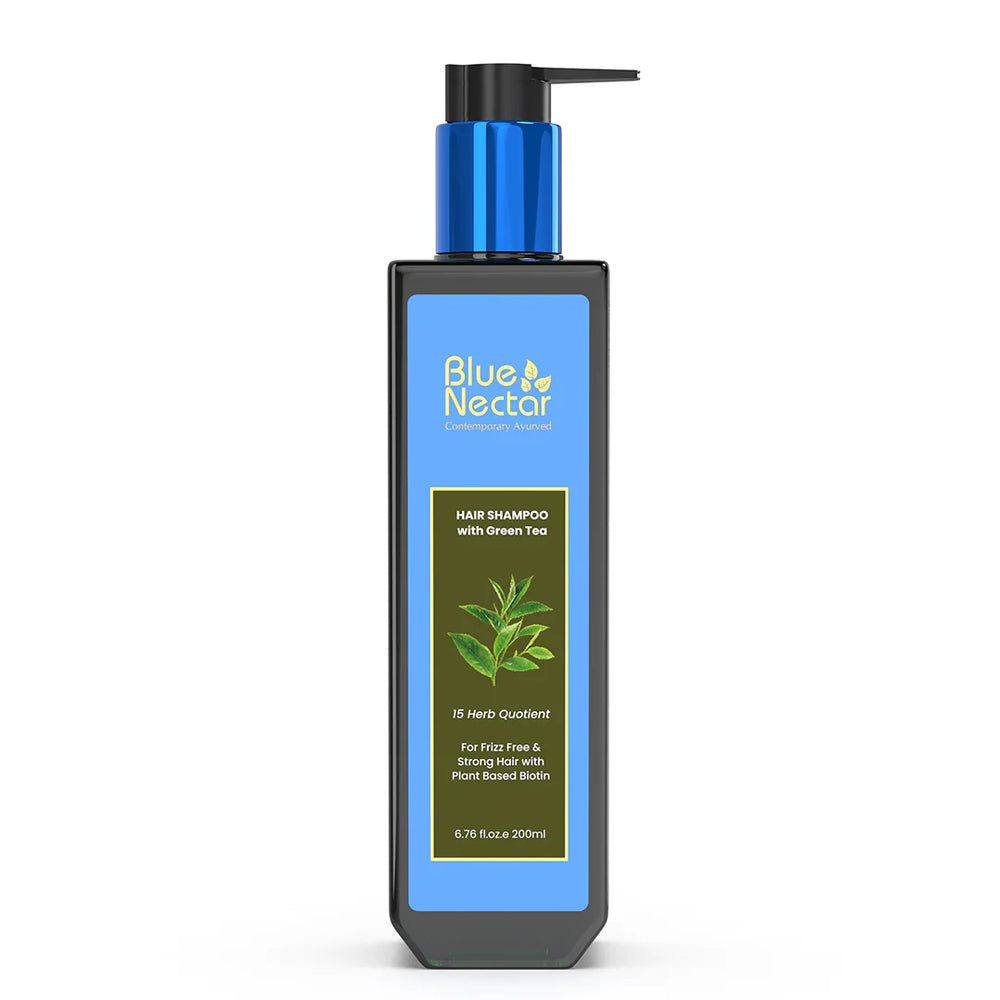 Green Tea Shampoo for frizz free smooth hair.