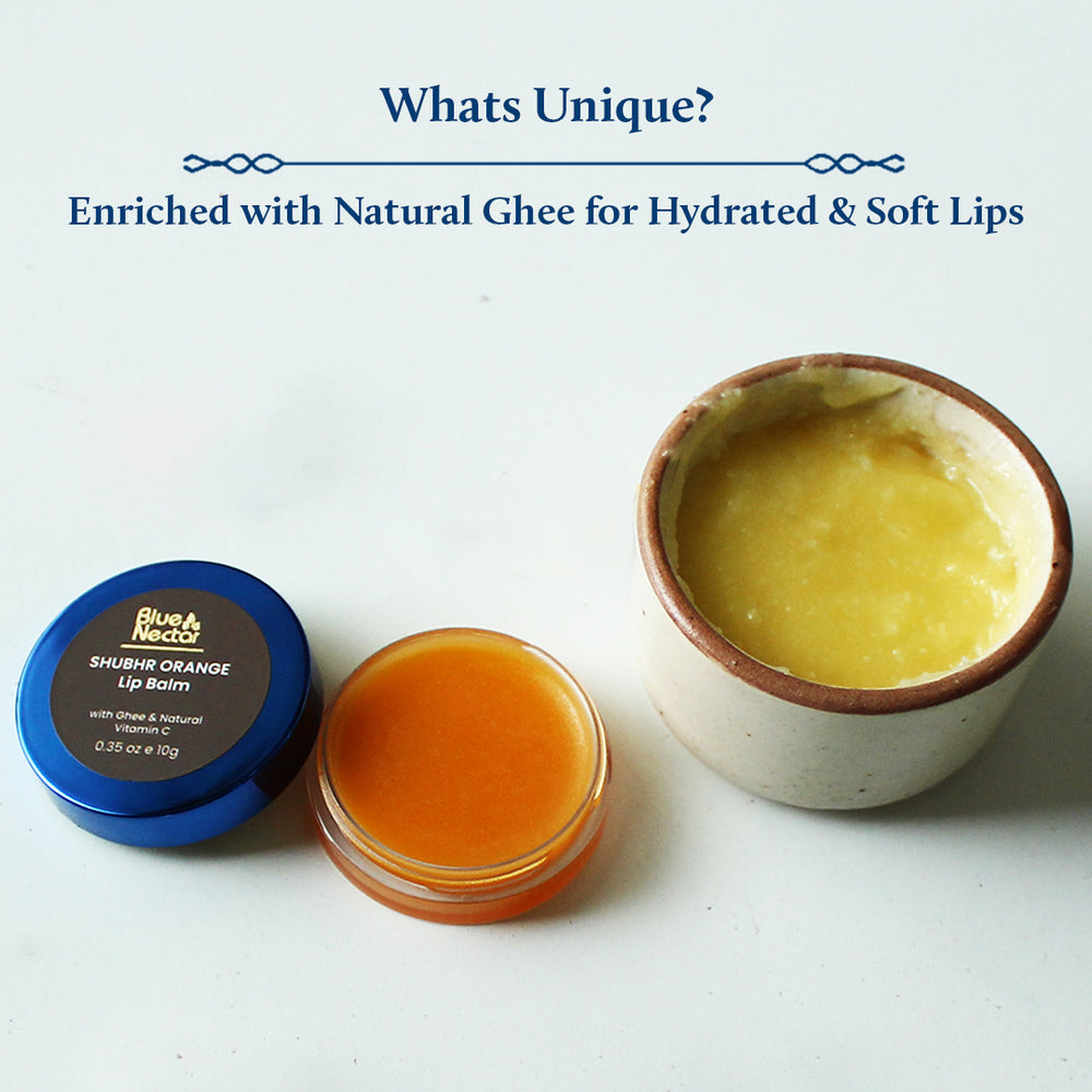 Blue Nectar Lip Balm is enriched with natural ghee for hydrating  & soft lips