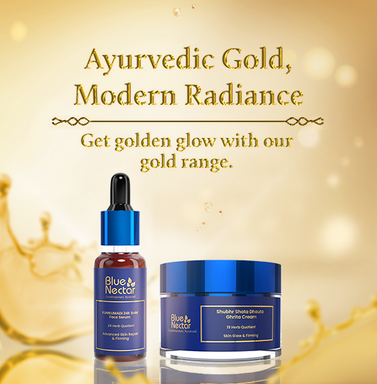 Get golden glow with 24k gold face serum.