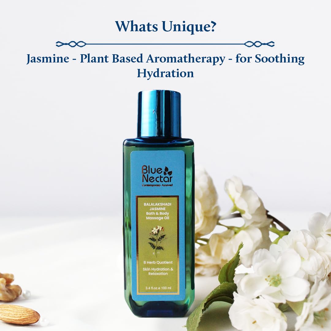 Jasmine bath & body oil with plant based aromatherapy for soothing hydration